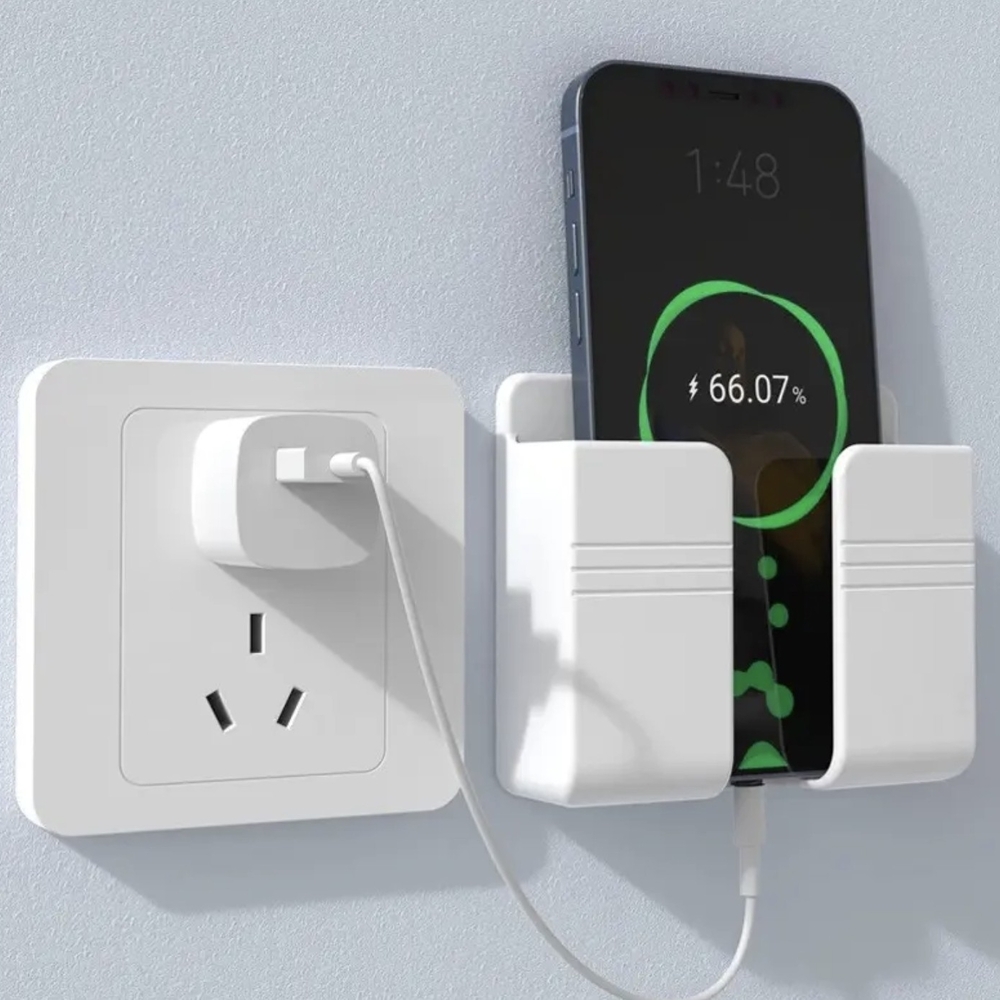 White Wall Charger Holder